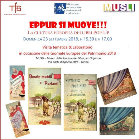 eppur-si-muove Visita tematica e laboratorio “Eppur si muove! La cultura europea dei libri pop-up” – Giornate Europee del Patrimonio 2018 al MUSLI
