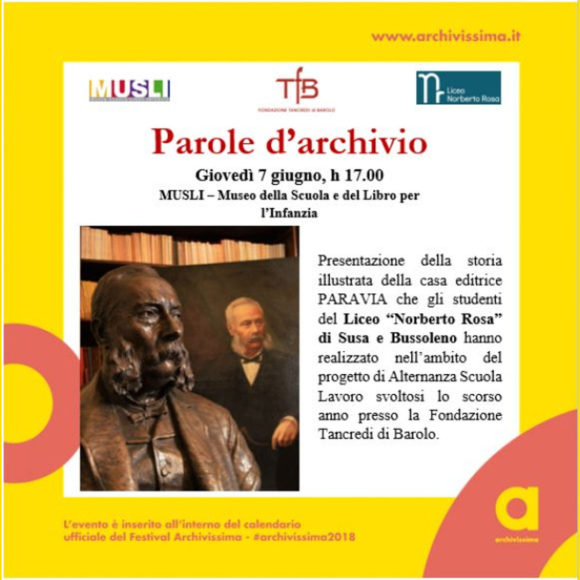 parole-darchivio Incontro “Parole d’Archivio” al MUSLI per Archivissima 2018