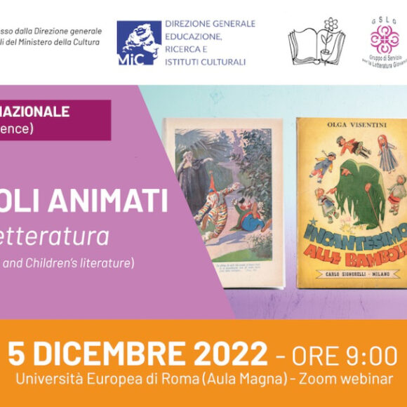 locandina-web Convegno internazionale “Giocattoli animati: Infanzia e Letteratura – Living Toys: Children and Children’s Literature” a Roma